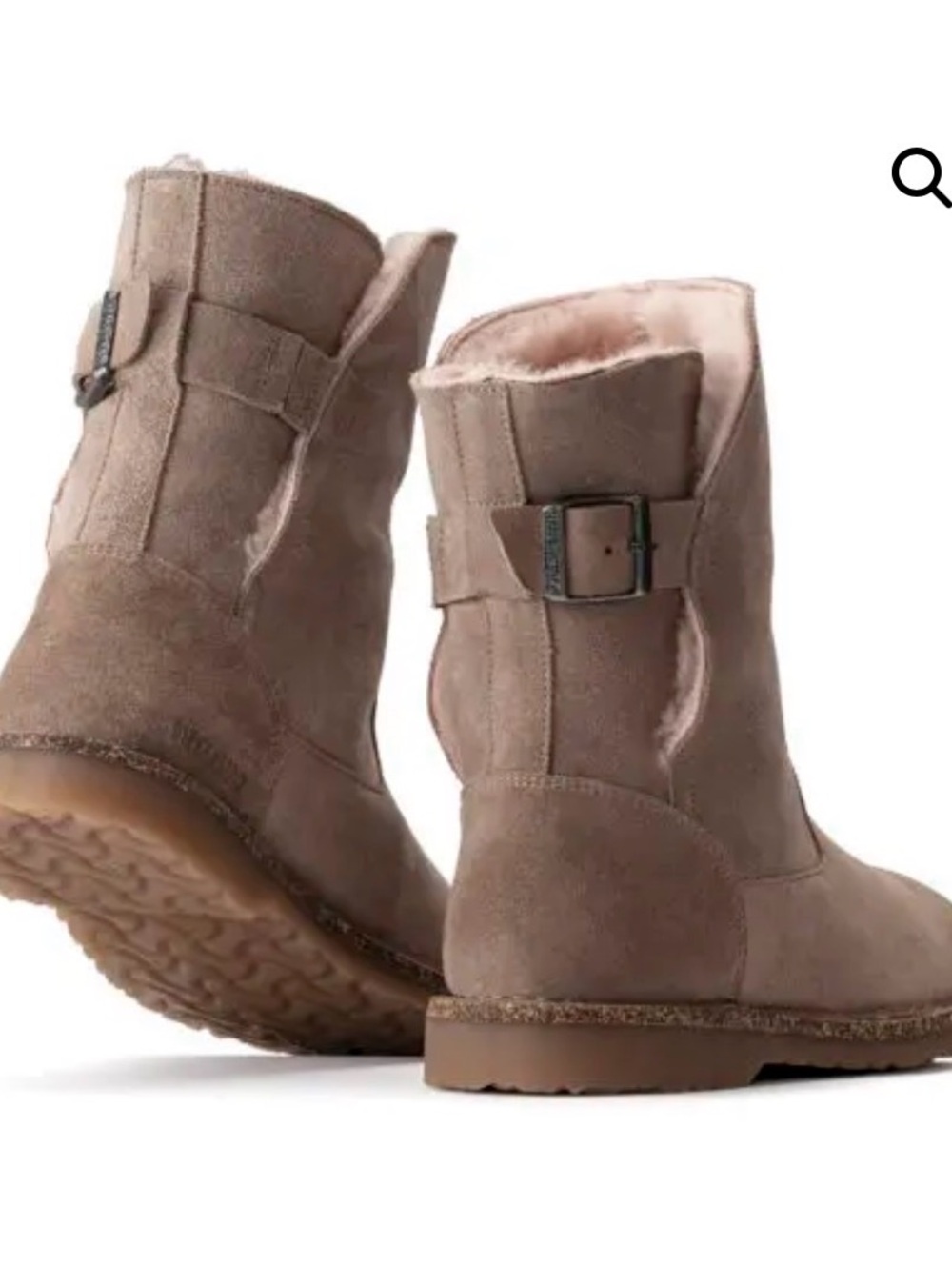 NWT BIRKENSTOCK UPPSALA BOOT SHEARLING SUEDE GREY TAUPE